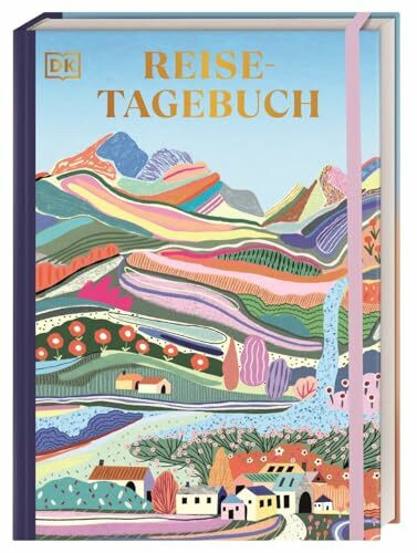 Reisetagebuch: Urlaubs-Tagebuch zum Ausfüllen und Selbstgestalten mit Platz für 10 Reisen. Hochwertig ausgestattet mit Lesebändchen, Einstecktasche, Gummiband & Goldfolie.