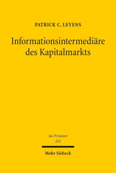 Informationsintermediäre des Kapitalmarkts