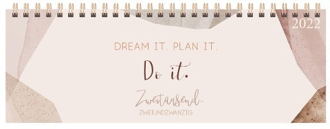 Tischquerkalender Plan it 2022