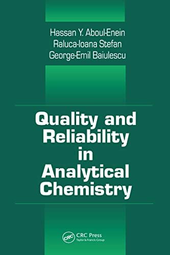Routledge Quality And Reliability In Analytical Chemistry