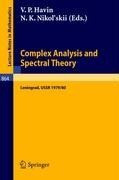 Complex Analysis and Spectral Theory