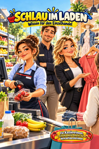 Schlau im Laden – Wissen für den Einzelhandel: Geschenk für Verkäuferin | Unnützes Wissen Einzelhandel | Kasse Kassierer Kassiererin | Kundenservice | ... & Discounter | Modegeschäft | Laden