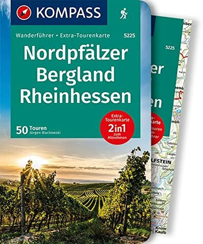 KOMPASS Wanderführer Nordpfälzer Bergland, Rheinhessen, 50 Touren mit Extra-Tourenkarte: GPS-Daten zum Download