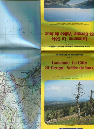 Lausanne - La Côte - St. Cergue - Vallée de Joux: Wanderkarte des Jura. Blatt 4. 1:60000 (Kümmerly+Frey Wanderkarte 1:60.000)