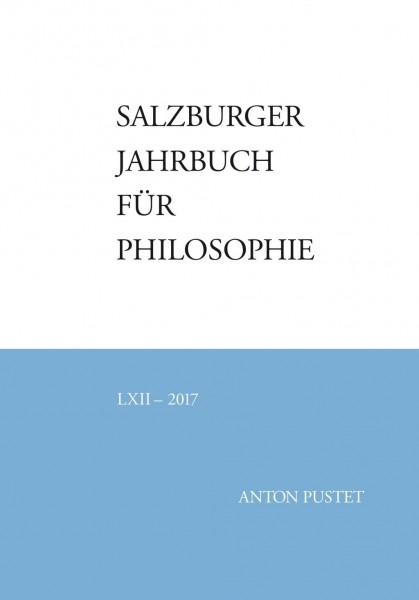 Salzburger Jahrbuch für Philosophie. LXII - 2017