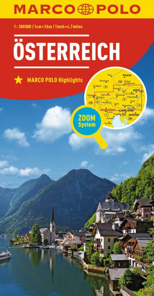 MARCO POLO Länderkarte Österreich 1:300.000: Mit Zoom-System