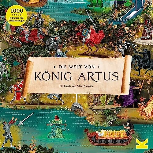 Laurence King Die Welt von König Artus. EIN 1000 Teile-Puzzle, grün, Medium