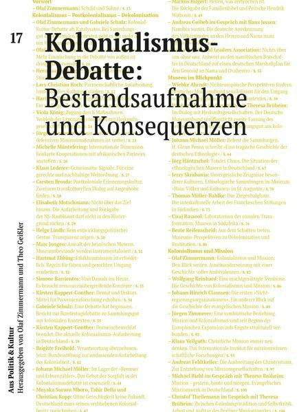 Kolonialismus-Debatte: Bestandsaufnahme und Konsequenzen (Aus Politik & Kultur / Zeitung des Deutschen Kulturrates)