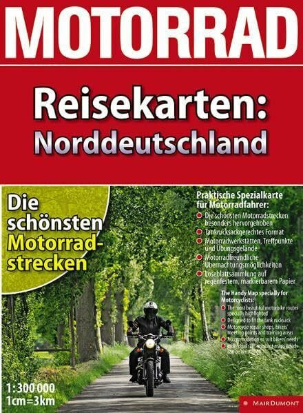 Motorrad-Reisekarte Norddeutschland: Die schönsten Motorradstrecken