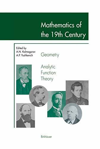 Mathematics of the 19th Century, Geometry, Analytic Function Theory