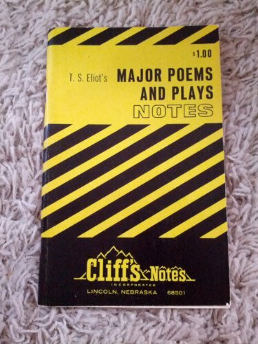 Cliffsnotes T. S. Eliot's Major Poems and Plays