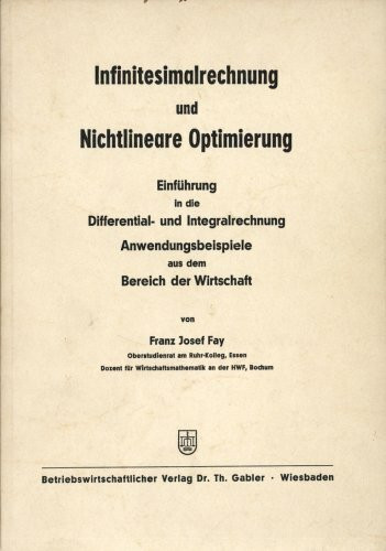Infinitesimalrechnung und nichtlineare Optimierung