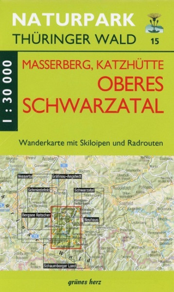 Wanderkarte Masserberg, Katzhütte, Oberes Schwarzatal 1:30.000