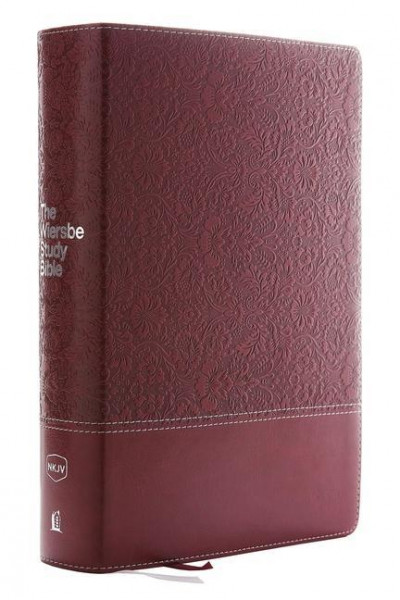 NKJV, Wiersbe Study Bible, Leathersoft, Burgundy, Thumb Indexed, Red Letter, Comfort Print