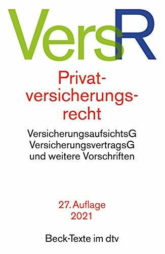 Privatversicherungsrecht: Rechtsstand: 1. November 2020 (Beck-Texte im dtv)
