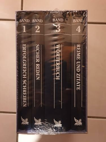 Schreibtisch Bibliothek - Band 1 bis 4, Band 1: Erfolgreich schreiben, Band 2: Sicher reden, Band 3: Wörterbuch, Band 4: Reime und Zitate,