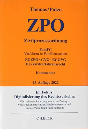 Zivilprozessordnung: FamFG Verfahren in Familiensachen, EGZPO, GVG, EGGVG, EU-Zivilverfahrensrecht (Gelbe Erläuterungsbücher)