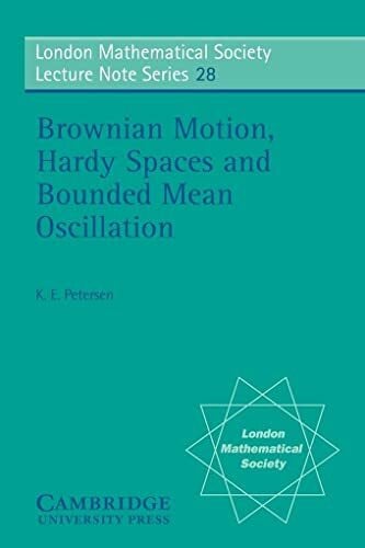 LMS: 28 Brownian Motion (London Mathematical Society Lecture Note Series, 28, Band 28)
