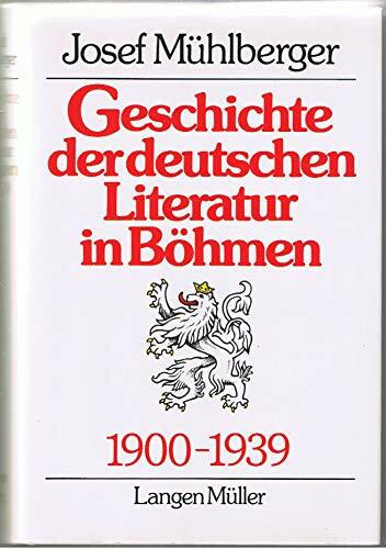 Geschichte der deutschen Literatur in Böhmen 1900-1939