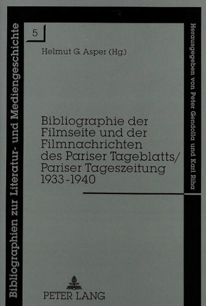 Bibliographie der Filmseite und der Filmnachrichten des Pariser Tageblatts/Pariser Tageszeitung 1933