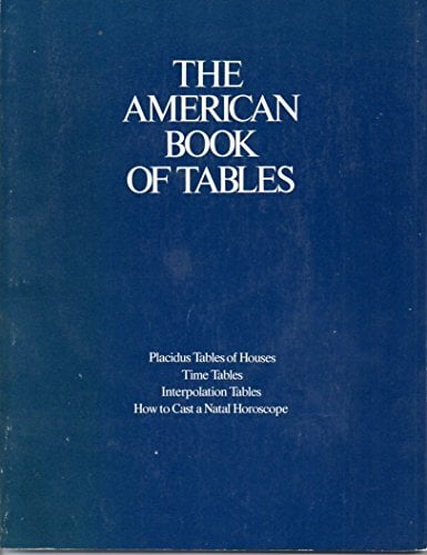 The American Book of Tables The American Book of Tables