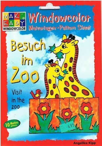 Windowcolor. Besuch im Zoo. Visit in the Zoo. Malvorlagen. Pattern Sheet