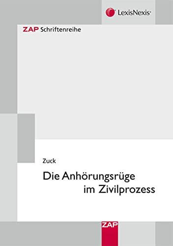 Die Anhörungsrüge im Zivilprozess