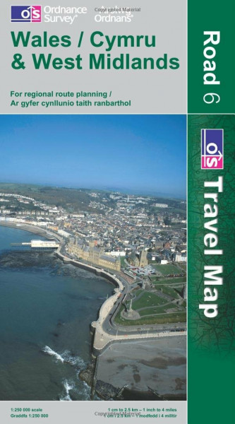 Wales and West Midlands (OS Travel Map - Road Map)