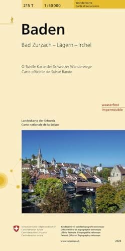 215T Baden Wanderkarte: Bad Zurzach - Lägern - Irchel (Wanderkarten 1:50 000)