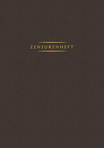 Zensurenheft: Notenheft für Lehrer mit extra großen Spalten | DIN A4 | "Brown Star"
