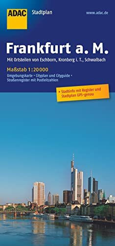 ADAC Stadtplan Frankfurt am Main 1:20.000: mit Ortsteilen von Eschborn, Kronberg i.T., Schwabach