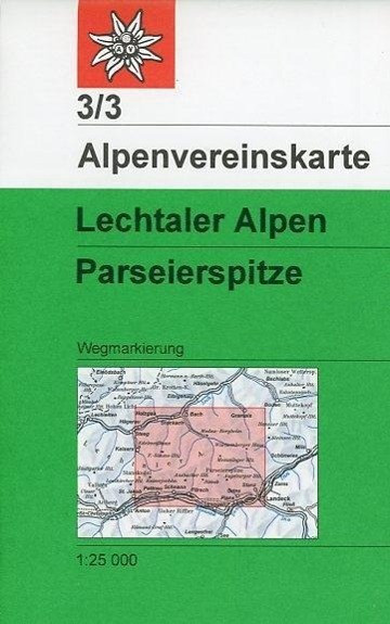 DAV Alpenvereinskarte 03/3 Lechtaler Alpen - Parseierspitze 1 : 25 000