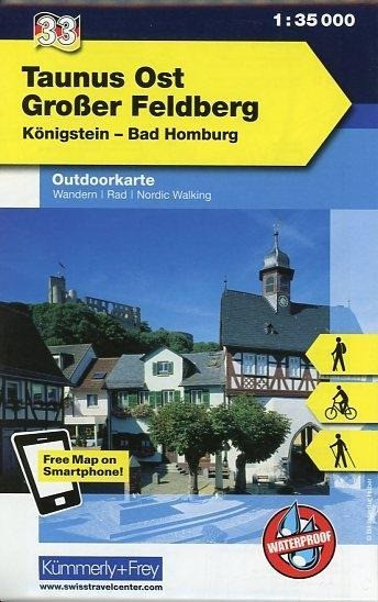 KuF Deutschland Outdoorkarte 33 Taunus Ost, Großer Feldberg 1 : 35.000