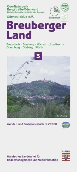 Topographische Freizeitkarten Hessen 1:20000. Naturpark Bergstrasse-Odenwald. Sonderblattschnitte auf der Grundlage der Topographischen Karte 1:25000 ... Obernburg, Otzeburg, Wörth. Wanderkarte