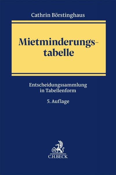 Mietminderungstabelle: Entscheidungssammlung in Tabellenform