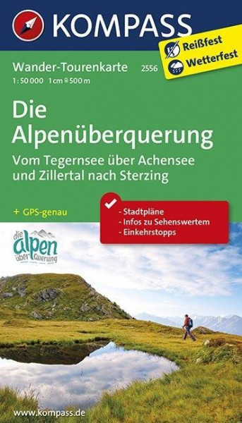 Die Alpenüberquerung - Vom Tegernsee über Achensee und Zillertal nach Sterzing 1 : 50 000