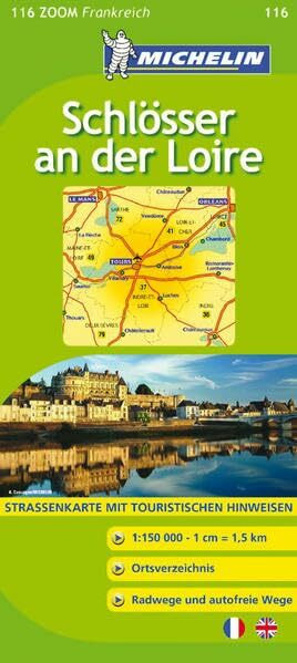 Michelin Schlösser an der Loire: Straßen- und Tourismuskarte (MICHELIN Zoomkarten, Band 206715051)