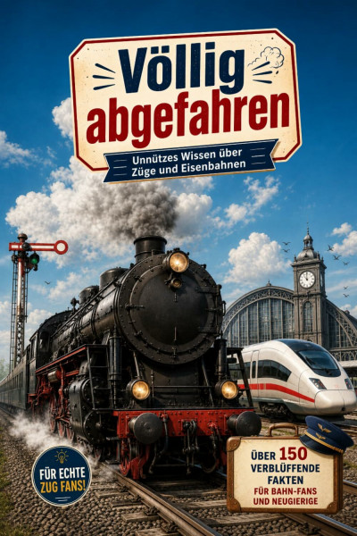 Völlig abgefahren - Unnützes Wissen über Züge und Eisenbahnen: Unnützes Wissen über Züge und Eisenbahnen | Geschenk für Bahnfans, Eisenbahnfreunde & ... für Lokführer, Pendler und Zugliebhaber