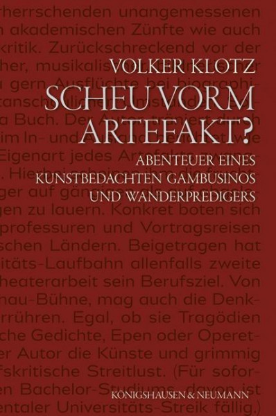 Scheu vorm Artefakt?