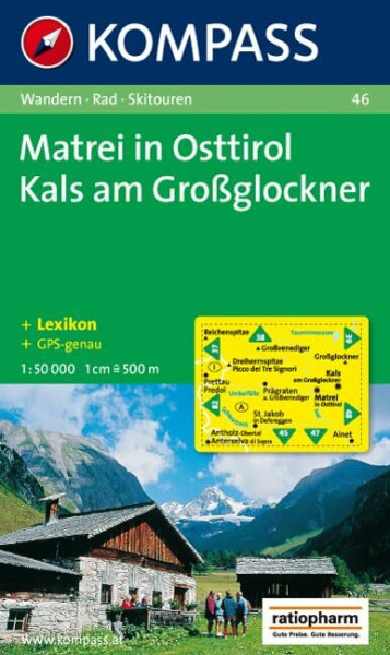 Matrei in Osttirol, Kals am Großglockner: Wandern / Rad / Skitouren. GPS-genau. 1:50.000