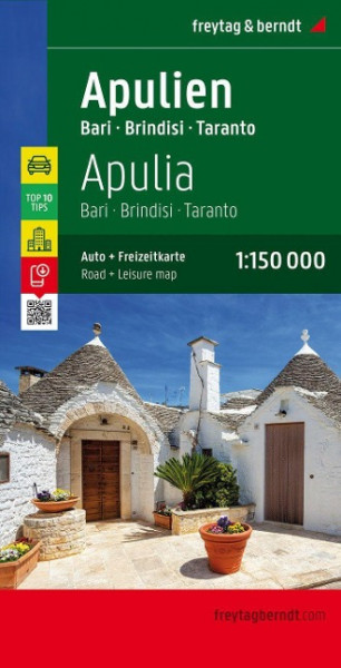 Apulien - Bari - Brindisi - Taranto. Autokarte 1:150.000