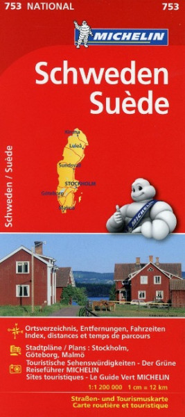 Michelin Nationalkarte Schweden 1 : 1 200 000