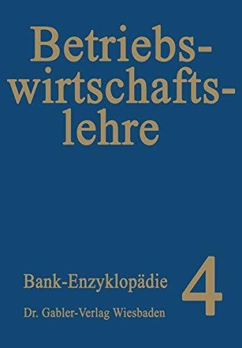 Betriebswirtschaftslehre (Bank-Enzyklopadie) (German Edition)