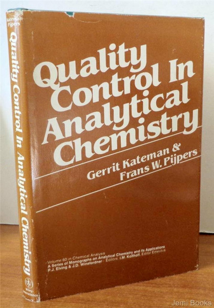 Quality Control in Analytical Chemistry (Chemical Analysis)
