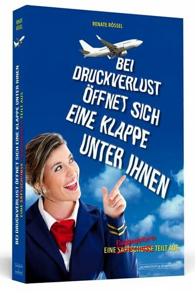 Bei Druckverlust öffnet sich eine Klappe unter ihnen: Eine Saftschubse/Flugbegleiterin teilt aus