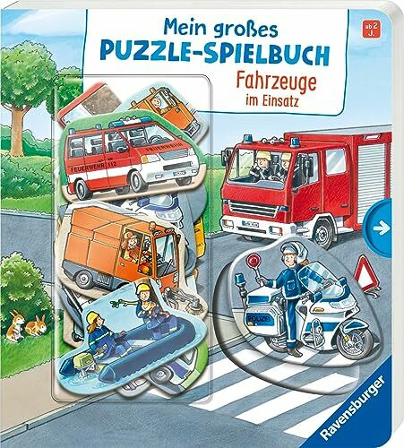 Mein großes Puzzle-Spielbuch - Fahrzeuge im Einsatz