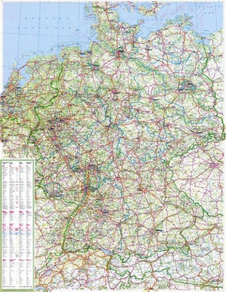 MARCO POLO Große Deutschlandkarte mit Ländergrenzen 1:800.000