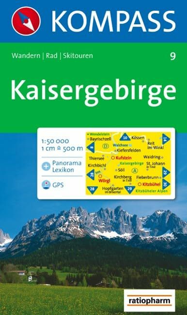Kaisergebirge: Wander-, Rad- und Skitourenkarte. Mit Panorama. GPS-genau. 1:50.000 Kaisergebirge: Wander-, Rad- und Skitourenkarte. Mit Panorama. GPS-genau. 1:50.000