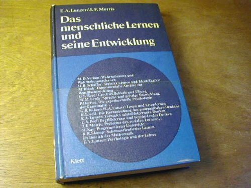 Das menschliche Lernen und seine Entwicklung. (Bd. 2)