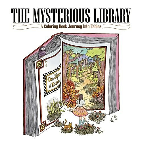 The Mysterious Library: A Coloring Book Journey into Fables